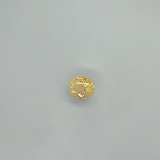 Yellow Sapphire (Pukhraj) 6.25 Ct Lab Tested Yellow Sapphire (Pukhraj) 6.25 Ct Lab Tested